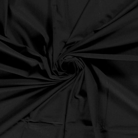 Tissu bambou jersey uni noir