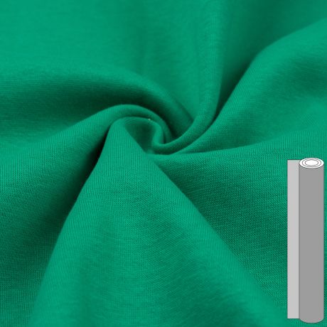 Coupon de tissu sweat brossé envers gratté (entre 70 et 90cm)  vert