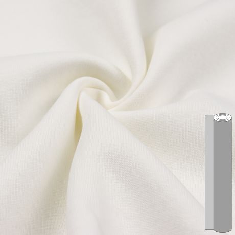 Coupon de tissu sweat brossé envers gratté (entre 100 et 130cm) blanc cassé