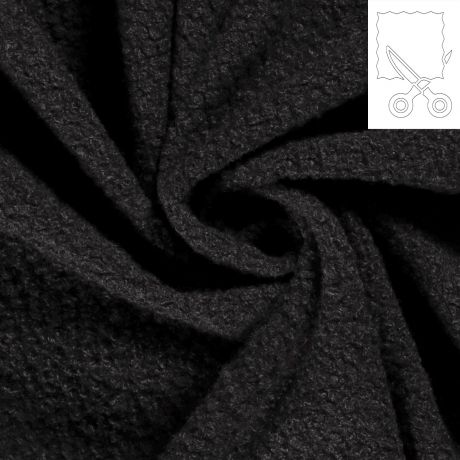 Coupon de tissu bouclette fourrure gris