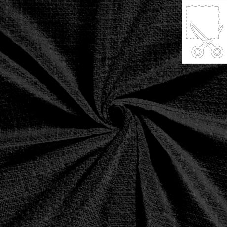 Coupon de tissu jacquard lurex noir