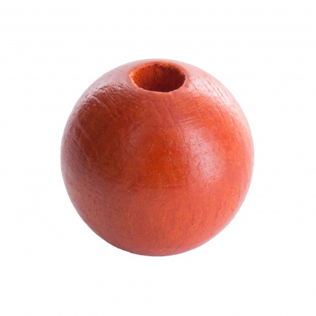 Perle bois 14mm orange