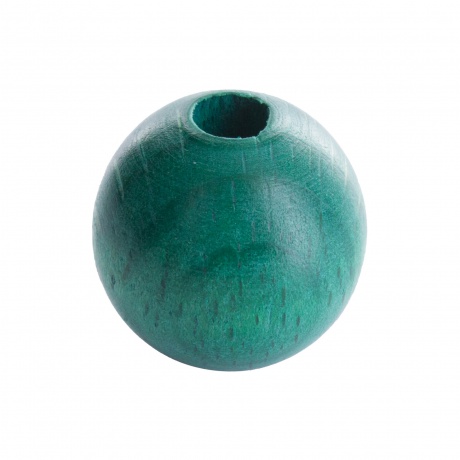 Perle bois 18mm vert