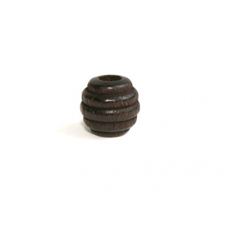 Perle ray�e 14/17mm marron