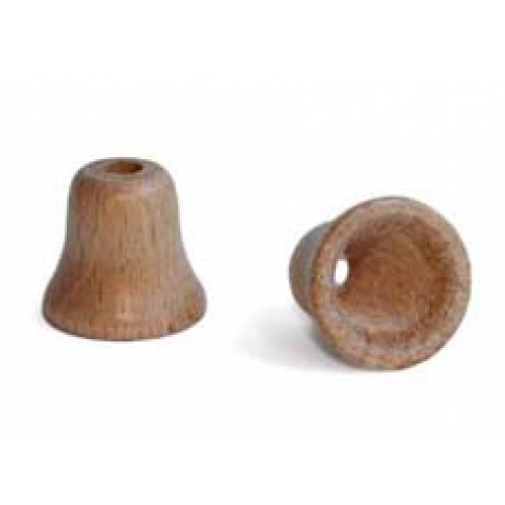 Perle cloche bois 16mm naturel