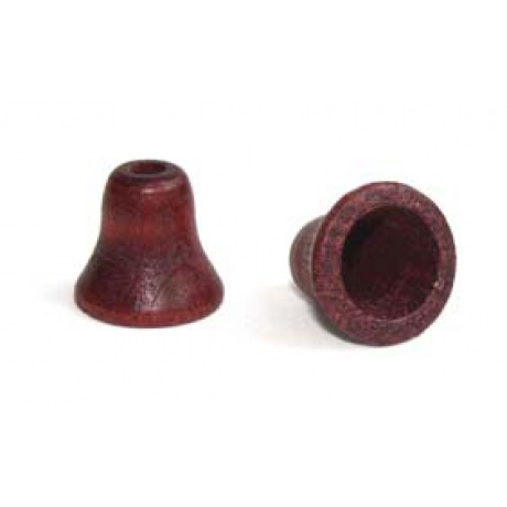 Perle cloche bois 16mm marron