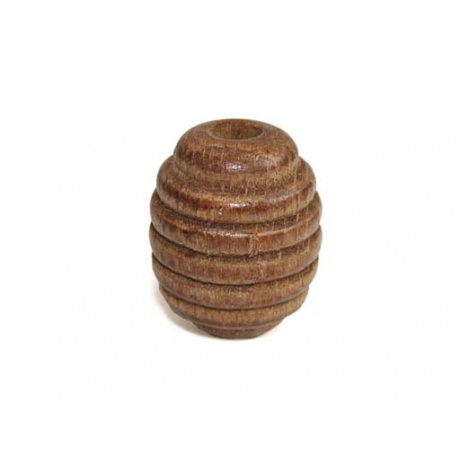 Perle olive ray�e 20/26mm noisette