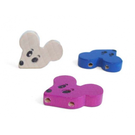 Perle souris bois 20mm