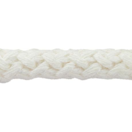 Cordon simple mat 8 mm blanc