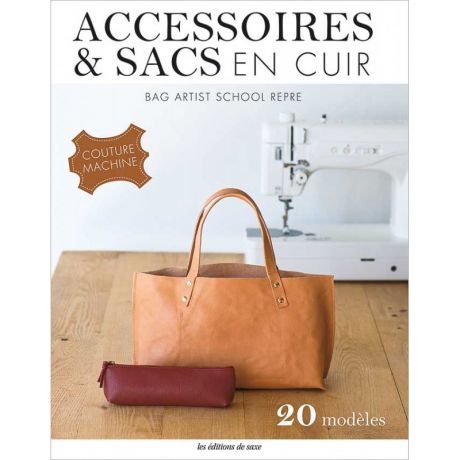 Accessoires et sac en cuir couture machine