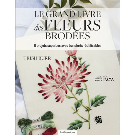 Grand livre fleurs brodes