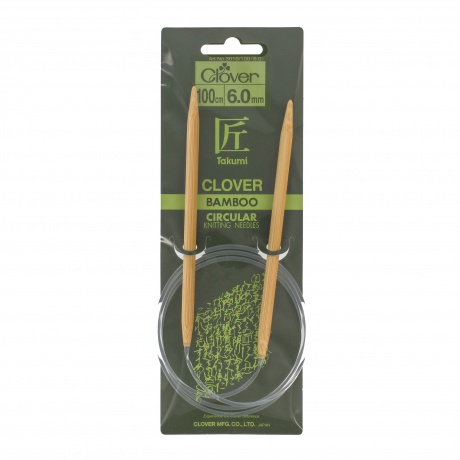 Aiguille circulaire bambou Clover Takumi� 100cm n�6