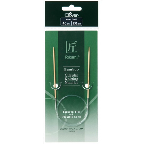 Aiguille circulaire bambou Clover Takumi 40cm n 2