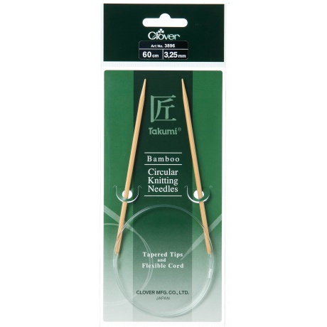 Aiguille circulaire bambou Clover Takumi 60cm n 3,25