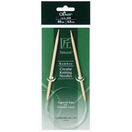 Aiguille circulaire bambou Clover Takumi 60cm n 4,5