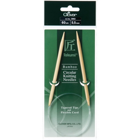 Aiguille circulaire bambou Clover Takumi 60cm n 5,5