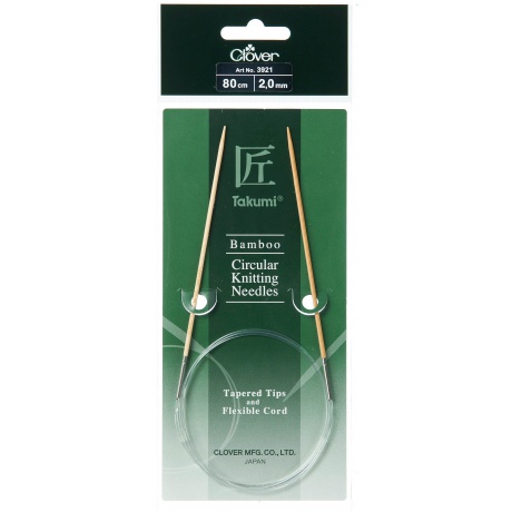 Aiguille circulaire bambou Clover Takumi 80cm n 2