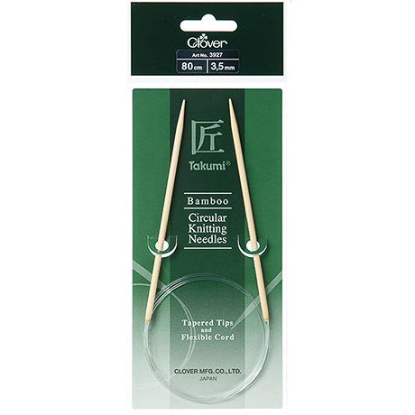Aiguille circulaire bambou Clover Takumi 80cm n 3,5