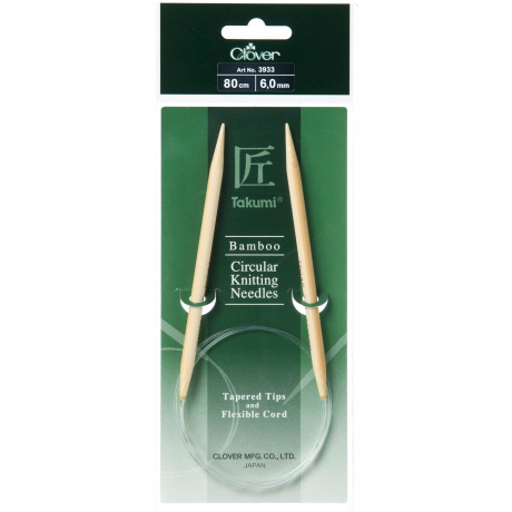 Aiguille circulaire bambou Clover Takumi 80cm n 6