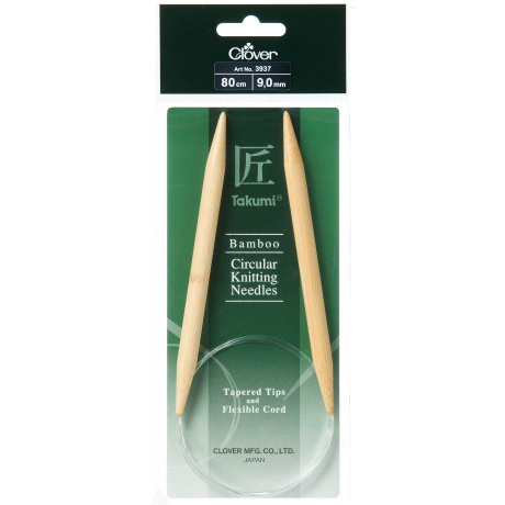 Aiguille circulaire bambou Clover Takumi 80cm n 9