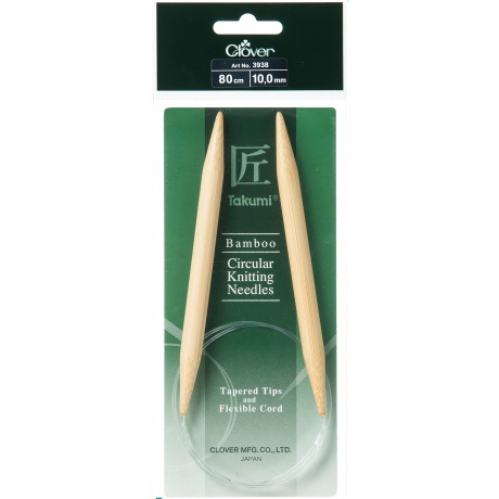 Aiguille circulaire bambou Clover Takumi 80cm n 10
