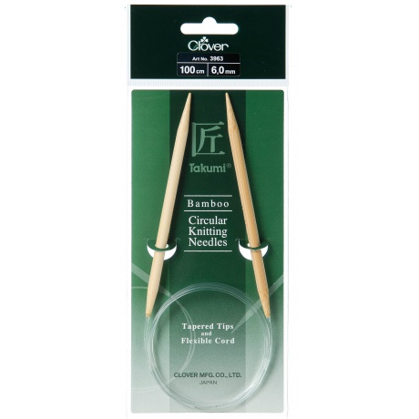 Aiguille circulaire bambou Clover Takumi 100cm n 6