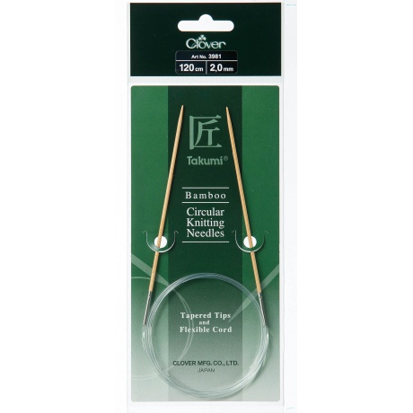 Aiguille circulaire bambou Clover Takumi 120cm n 2