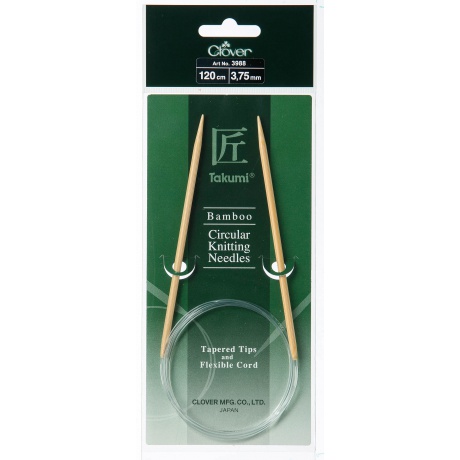 Aiguille circulaire bambou Clover Takumi 120cm n 3,75