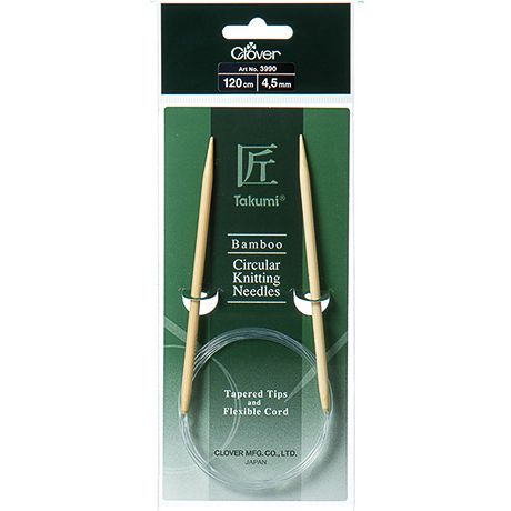 Aiguille circulaire bambou Clover Takumi 120cm n 4,5