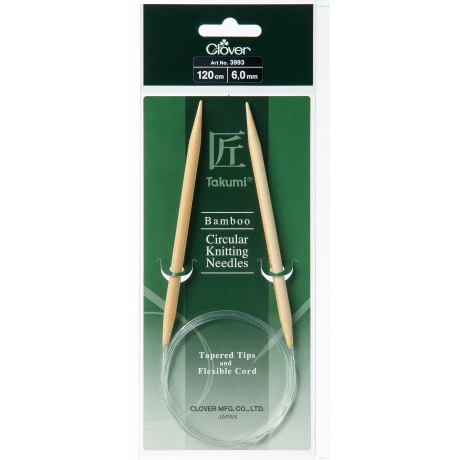 Aiguille circulaire bambou Clover Takumi 120cm n 6