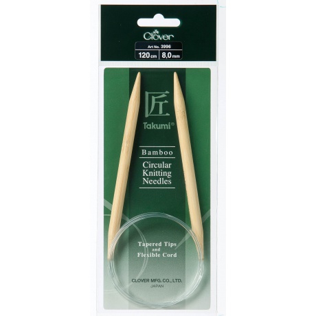 Aiguille circulaire bambou Clover Takumi 120cm n 8