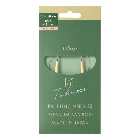 Aiguille circulaire bambou Clover Takumi® 40cm n° 4,5