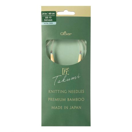 Aiguille circulaire bambou Clover Takumi® 60cm n° 9