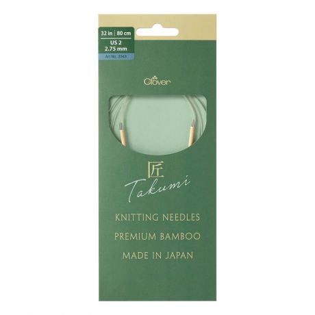 Aiguille circulaire bambou Clover Takumi® 80cm n° 2,75