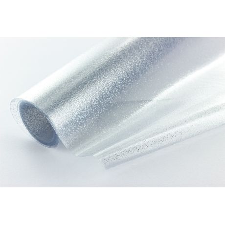 Tissu cristal transparent paillet 0,15 mm