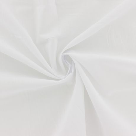 Tissu voile de coton blanc