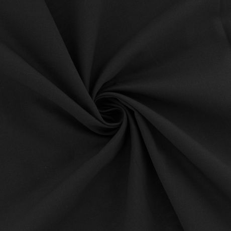 Tissu voile de coton noir