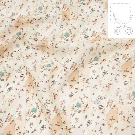 Coupon tissu Liberty Tana Lawn picnic parade 110 cm