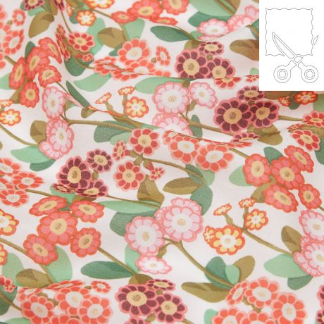Coupon tissu Liberty Tana Lawn primula 50 cm