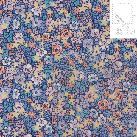 Coupon tissu Liberty Tana Lawn emma �toile 95 cm