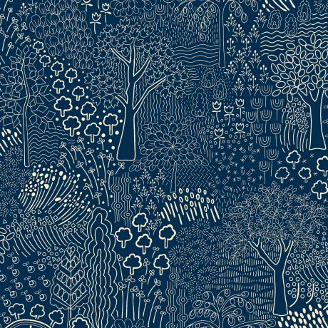 Tissu Liberty Fabrics Patch Woodland walk - arboretum shadow