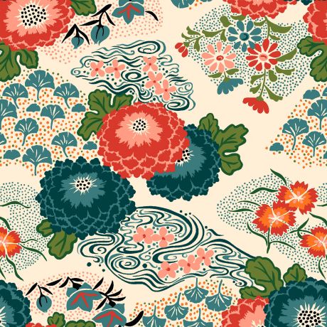 Tissu Liberty Fabrics Patch garden retreat