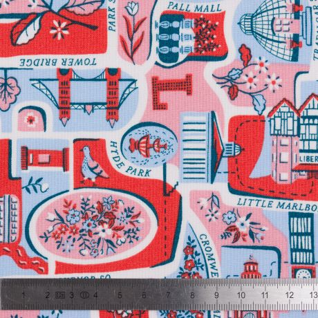 Tissu Liberty Fabrics patch london bouquet city