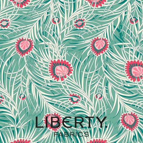 Tissu Liberty Fabrics Patch peacock dance Grande laize