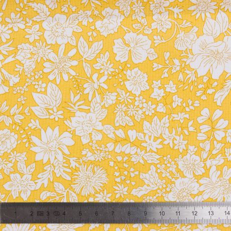 Tissu Liberty Fabrics patch emily blossom yellow grande laize