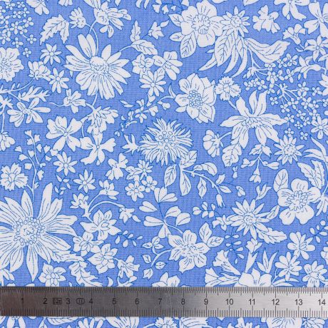 Tissu Liberty Fabrics patch emily blossom blue grande laize