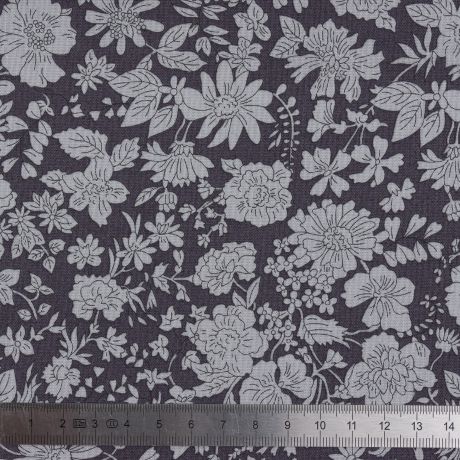 Tissu Liberty Fabrics patch emily blossom charcoal grande laize