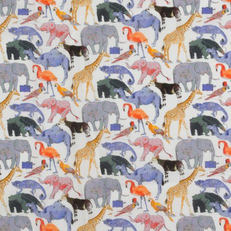 Tissu Liberty Fabrics Tana Lawn Queue for the zoo