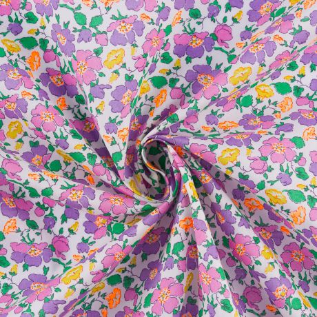 Tissu Liberty Fabrics Tana Lawn® Mrs Stoneley fluo