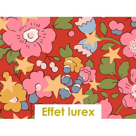 Tissu Liberty Fabrics Tana Lawn Christmas Betsy Star lurex